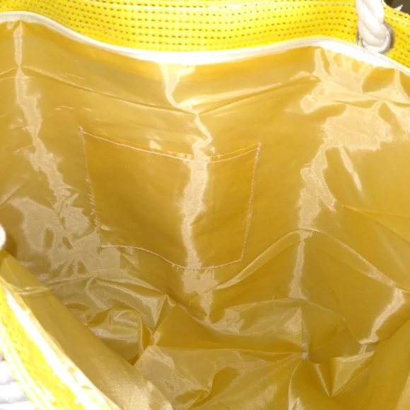 Yellow & Rose Gold Summer Love Large Tote Bag  NWT - Picture 9 of 9